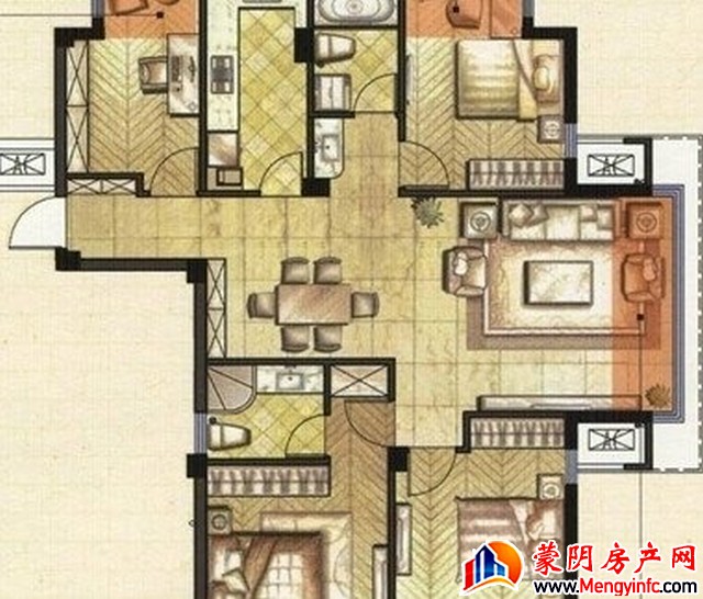 天通锦绣城 4室2厅 189平米 简单装修 135万元